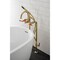 Aqua Vintage CCK8107DKL Freestanding Tub Faucet with Supply Line, Stop Valve, Brushed Brass CCK8107DKL - alternate 2